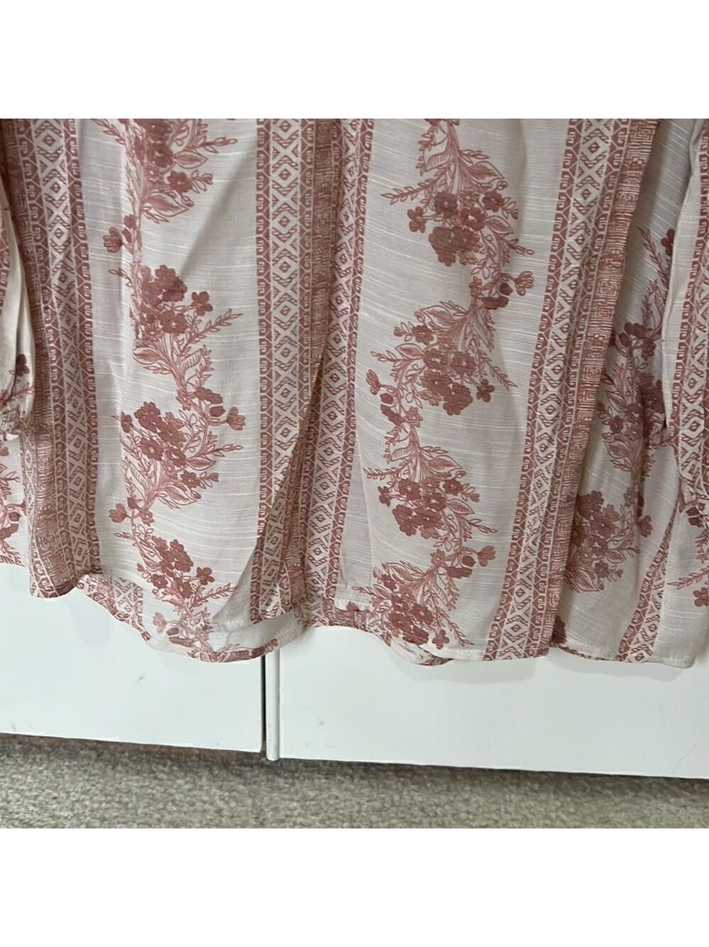 FRED DAVID Sheer Pink Tunic Top Rayon Blend - Picture 6 of 8